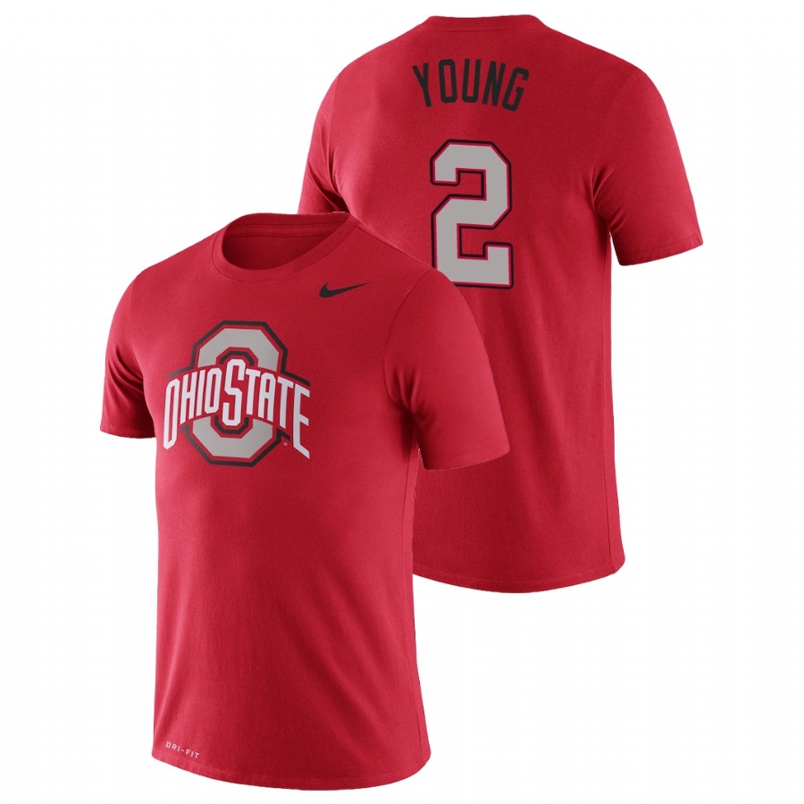 Ohio State Buckeyes Men's NCAA Chase Young #2 Scarlet Nike Legend Performance College Basketball T-Shirt OSR5649FF